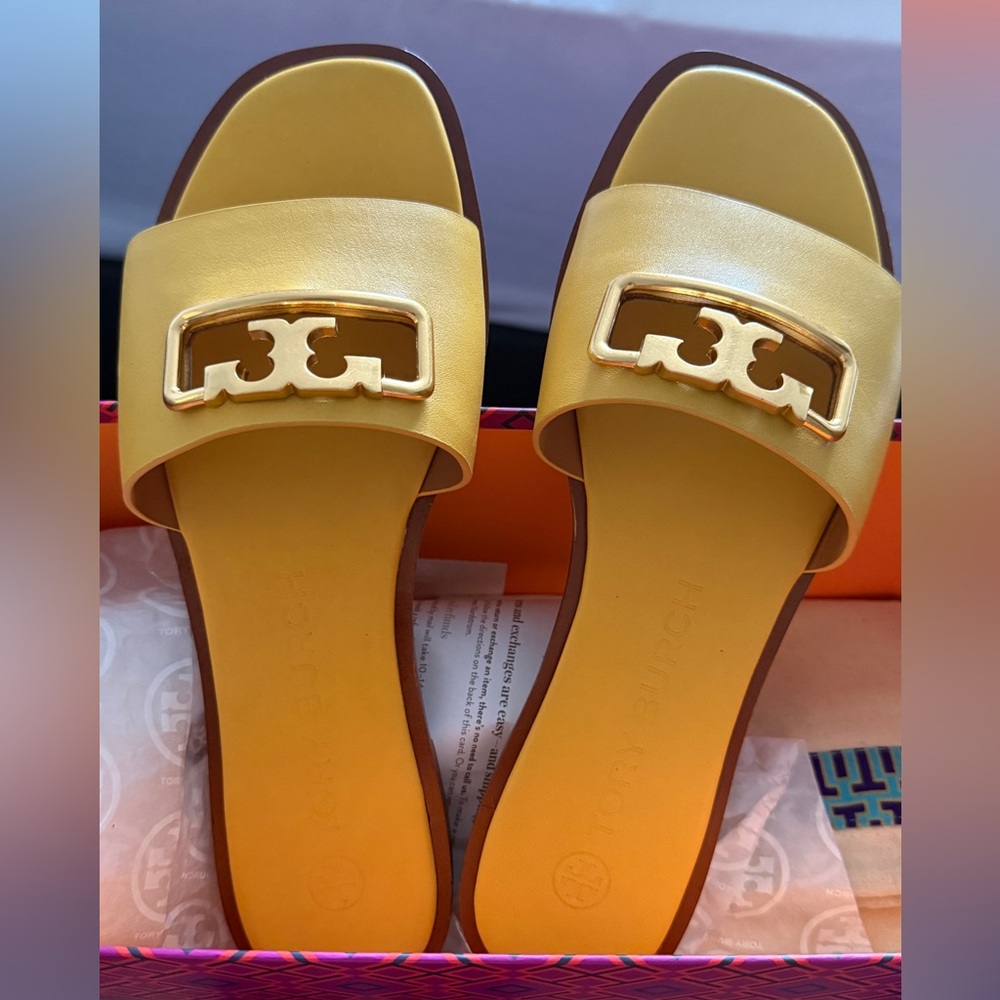 Tory Burch Yellow Slide Sandals💛